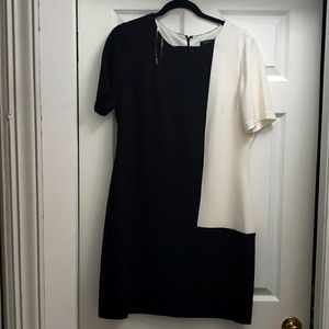 Chadwicks Black/ White Color-Block Dress Size 14